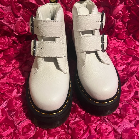 DEVON HEART LEATHER PLATFORM BOOTS - Picture 3 of 11